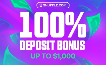 Shuffle: 100% Deposit Bonus up to $1,000